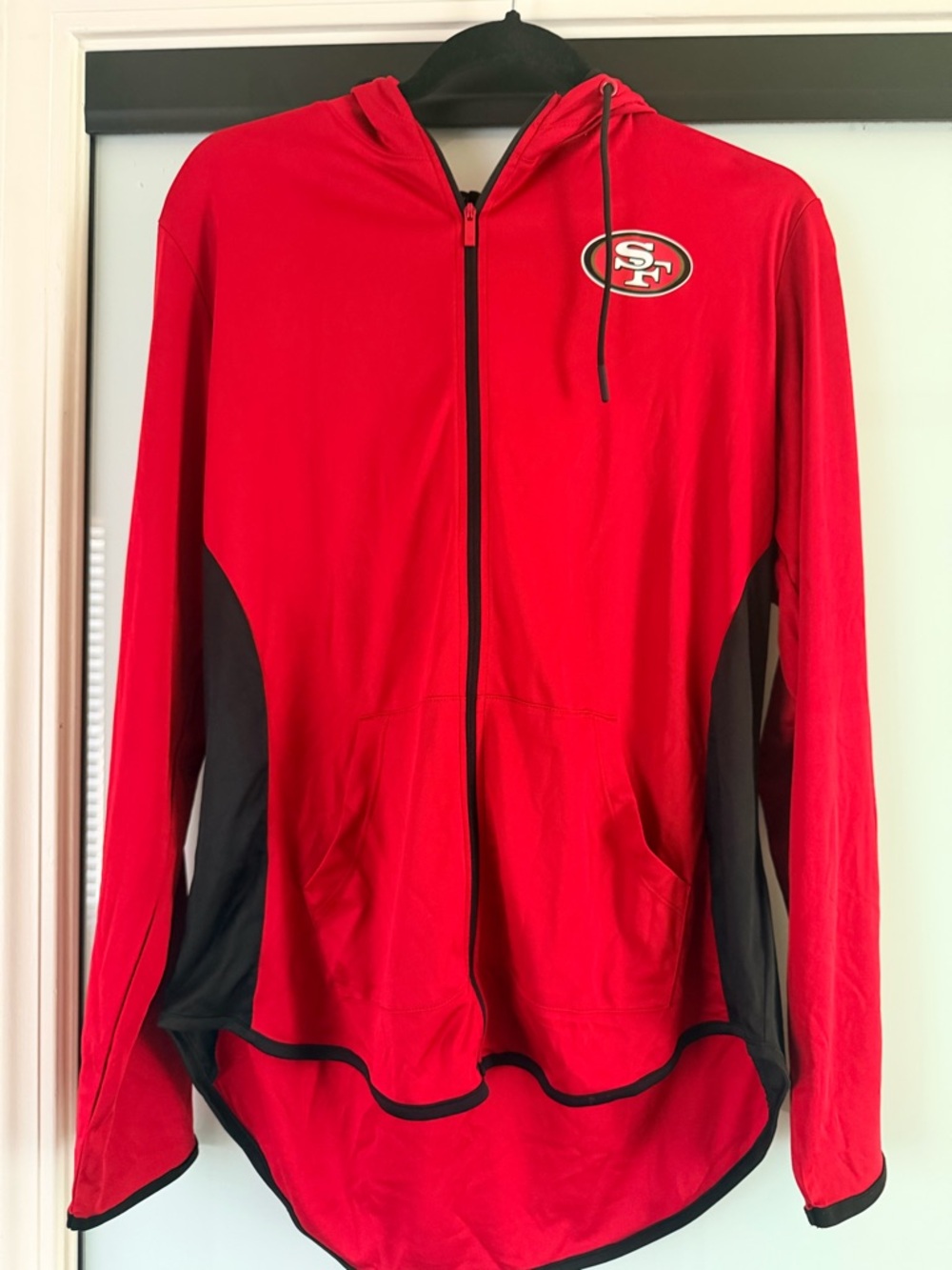Fanatics Red and Black Women's 49ers Zip Hoodie